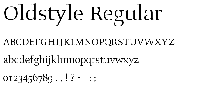 Oldstyle Regular font